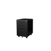 rondo 3 drawer storage pedestal black