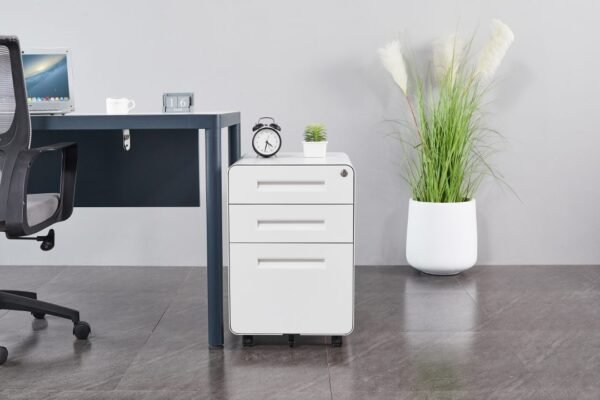 Rondo 3 Drawer Mobile Steel Pedestal