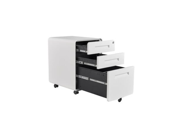 Rondo 3 Drawer Mobile Steel Pedestal