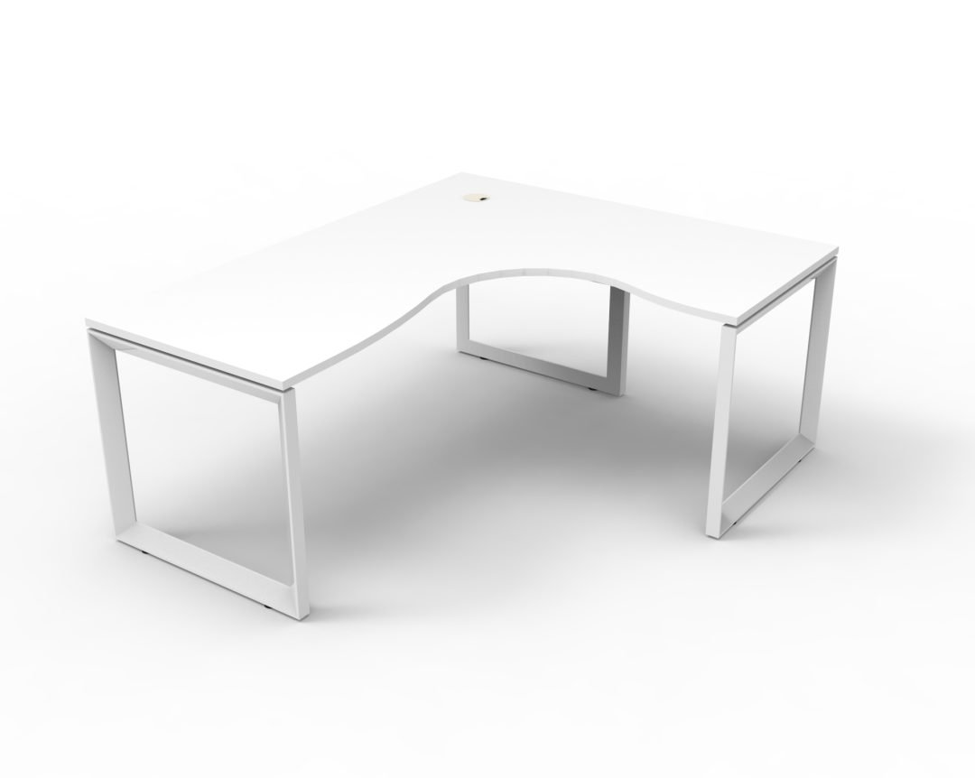 Deluxe Loop Leg Corner Workstation