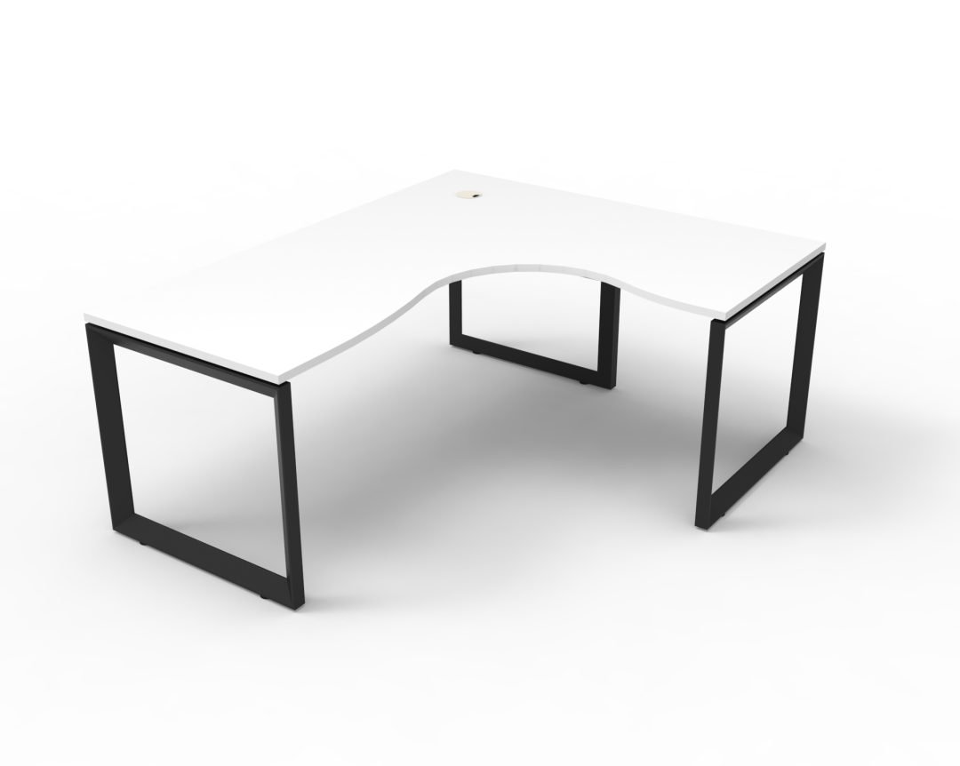 Deluxe Loop Leg Corner Workstation