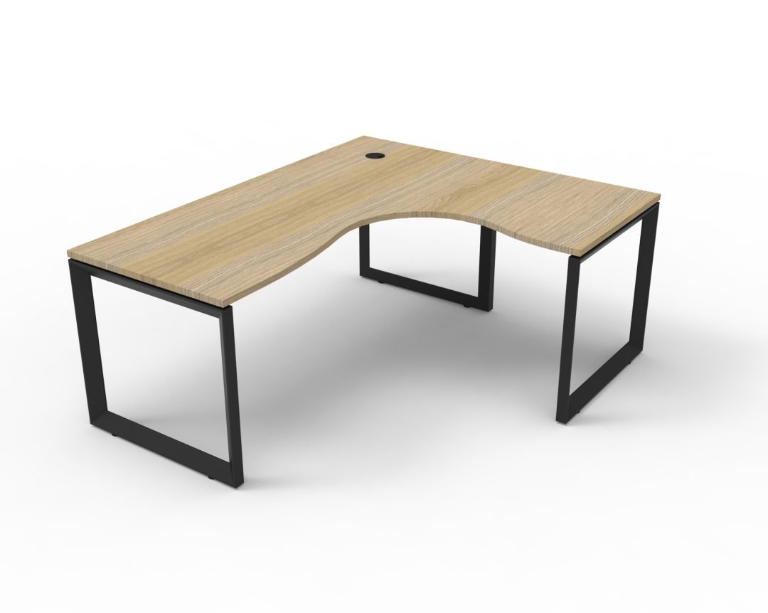 Deluxe Loop Leg Corner Workstation