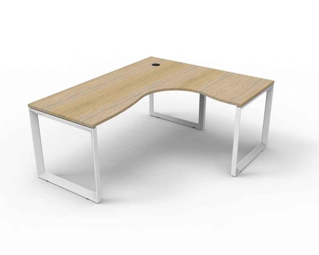 Deluxe Loop Leg Corner Workstation