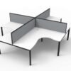 Deluxe Profile Leg Corner Workstation Desk