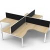 Deluxe Profile Leg Corner Workstation Desk