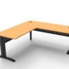 Span Beech Corner Workstation Desk and Return (2 Piece Tabletop)
