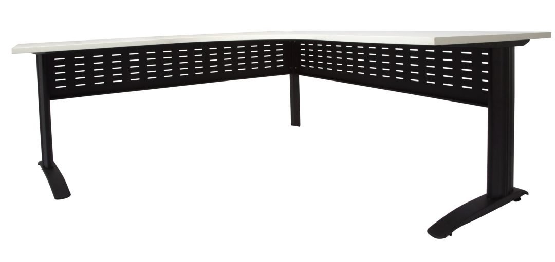 Essentials White Corner Workstation Desk