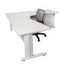 Essentials White Corner Workstation Desk