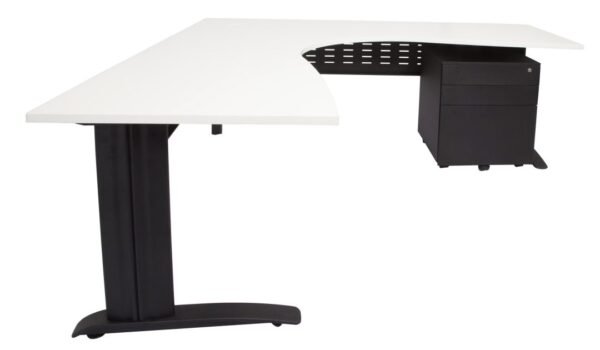 Essentials White Corner Workstation Desk