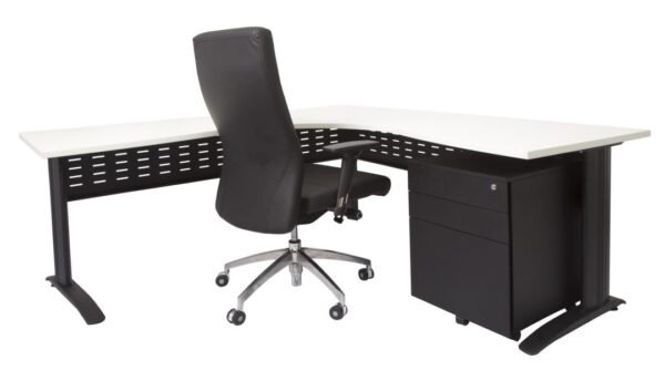 Essentials White Corner Workstation Desk