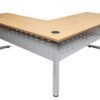 Span Beech Corner Workstation Desk and Return (2 Piece Tabletop)