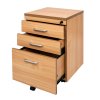 essentials mobile pedestal melamine beech