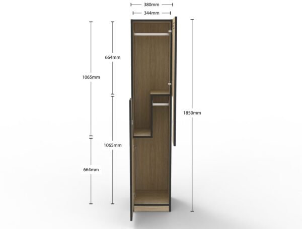 Step Door Melamine Storage Locker