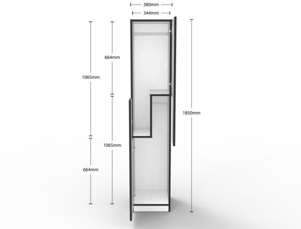 Step Door Melamine Storage Locker