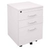 essentials mobile pedestal melamine white