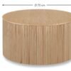 Ridge Wooden Round Coffee Table