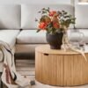 Ridge Wooden Round Coffee Table