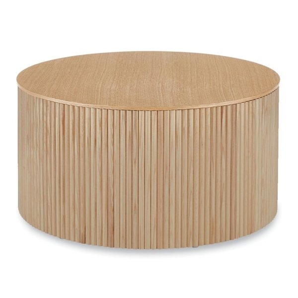 Ridge Wooden Round Coffee Table