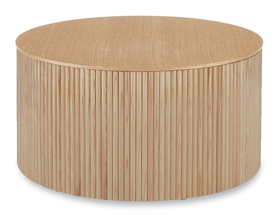 Ridge Wooden Round Coffee Table