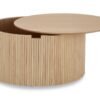 Ridge Wooden Round Coffee Table