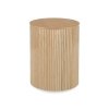 Ridge Wooden Round Side Table
