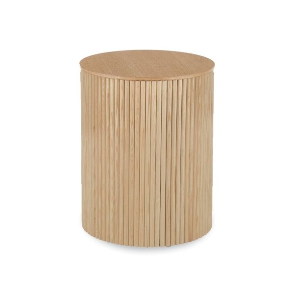 Ridge Wooden Round Side Table