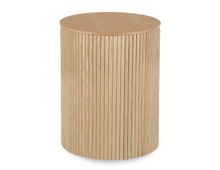Ridge Wooden Round Side Table