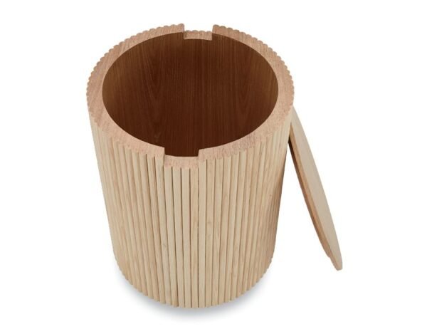 Ridge Wooden Round Side Table